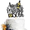 Dcokska Aged To Perfection 50th Birthday Cake Topper-Anniversary/Wedding Party Decorations-50 Years Old Cake Decor (50) view 1