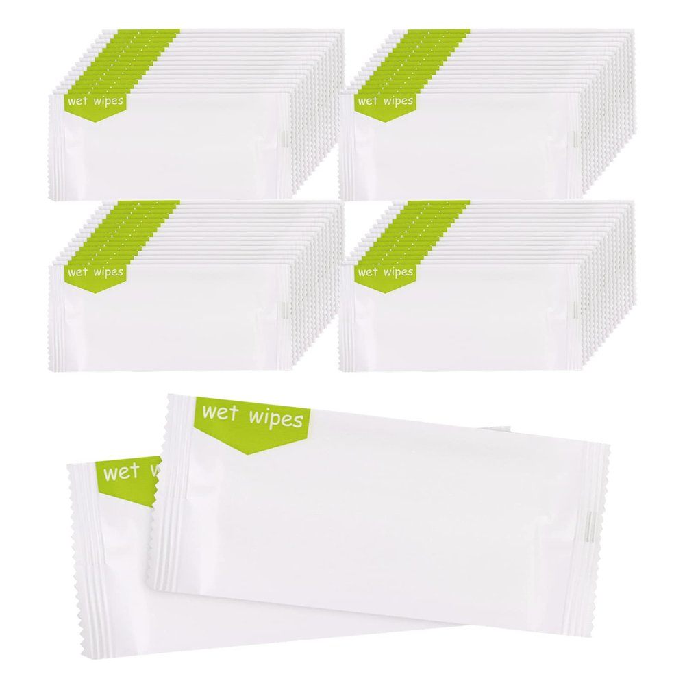 Hipruict Individual Hand Wipes, 300 Packs Individual Wet Wipes, Quickly Cleaning Our Hands, Individually Wrapped Bulk Large Wet Wipes, Suitable for Restaurants, Weddings and Barbeques