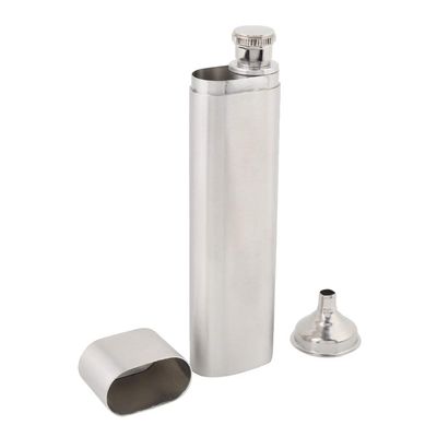 2 Holder Cigar Case Flask Set, Two Tubes Stainless Steel Hip Flask and Cigar Holder, Tubed Pocket Wine Whiskey Flask Tubes with Cigar Storage Case