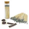4" Gray Matches in a Chic Jar + Striker Stickers Included | 100 Stylish Decorative Safety Matches with a Modern Cork Top Glass Holder | Gifts, Home Decor, & Candle Accessories by Thankful Greetings view 1