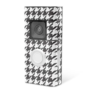 MightySkins Skin Compatible with Ring Video Doorbell Plus - Houndstooth | Protective, Durable, and Unique Vinyl Decal wrap Cover | Easy to Apply, Remove, and Change Styles
