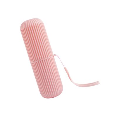 Beatifufu 1pc Portable Travel Toothbrush Storage Box Durable Toothbrush Holder and Brushing Mug Creative Pink Cup for Home and Travel Use Compact Design for and Storage