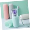 Beatifufu 1pc Portable Travel Toothbrush Storage Box Durable Toothbrush Holder and Brushing Mug Creative Pink Cup for Home and Travel Use Compact Design for and Storage view 2