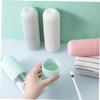 Beatifufu 1pc Portable Travel Toothbrush Storage Box Durable Toothbrush Holder and Brushing Mug Creative Pink Cup for Home and Travel Use Compact Design for and Storage view 3