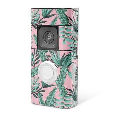 MightySkins Skin Compatible with Ring Video Doorbell Plus - Two Tone Tropical | Protective, Durable, and Unique Vinyl Decal wrap Cover | Easy to Apply