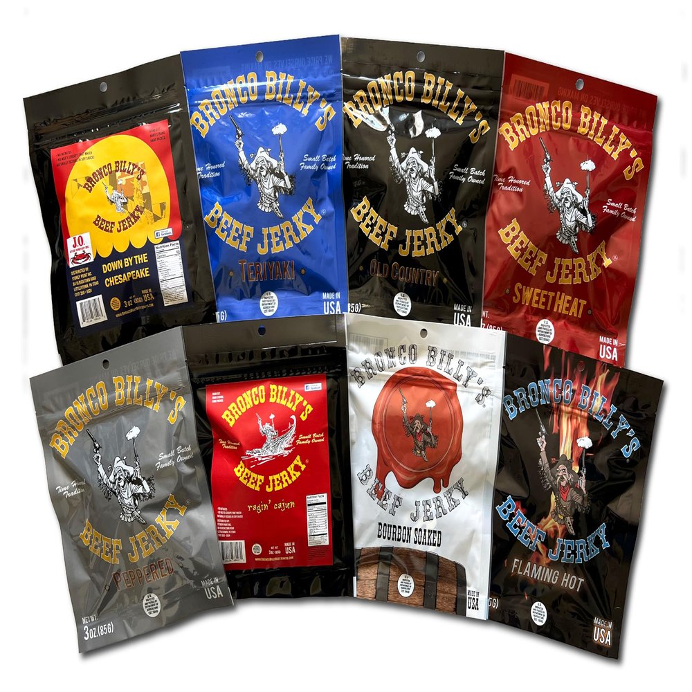 Bronco Billy's Beef Jerky 8 Pack Sampler