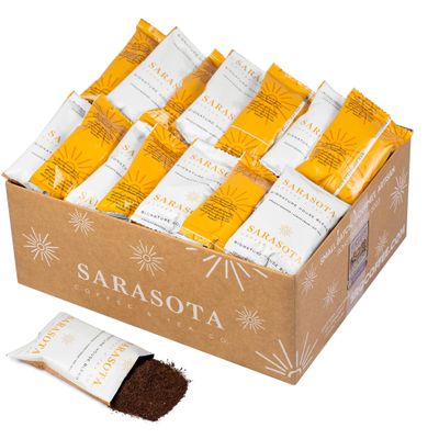 Coffee Packets Breakfast Blend Medium Roast Ground, 3oz Extra-Full Pre-Measured Packs for 12-Cup Drip Brewers, Bulk Single-Pot Bags, 36 Count | Sarasota Coffee