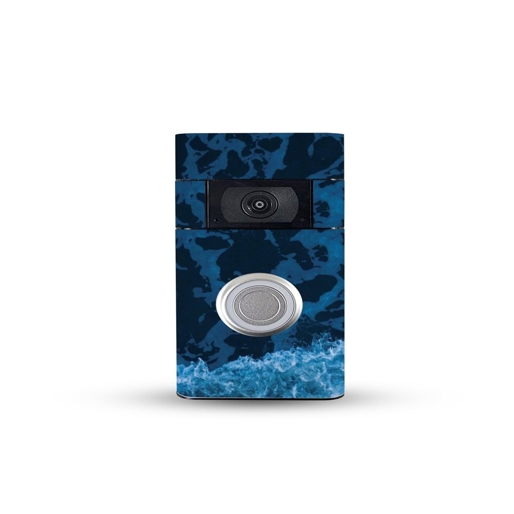 MightySkins Skin Compatible with Ring Video Doorbell (2nd Generation) - Ocean Waves | Protective, Durable, and Unique Vinyl Decal wrap Cover | Easy to Apply, Remove, and Change Styles