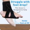 Omeer Right Foot AFO Foot Drop Brace For Walking With Shoes, Socks, Or Barefoot Provides Foot Drop Support For Men Or Women And Also Provides Plantar Fasciitis Relief view 2