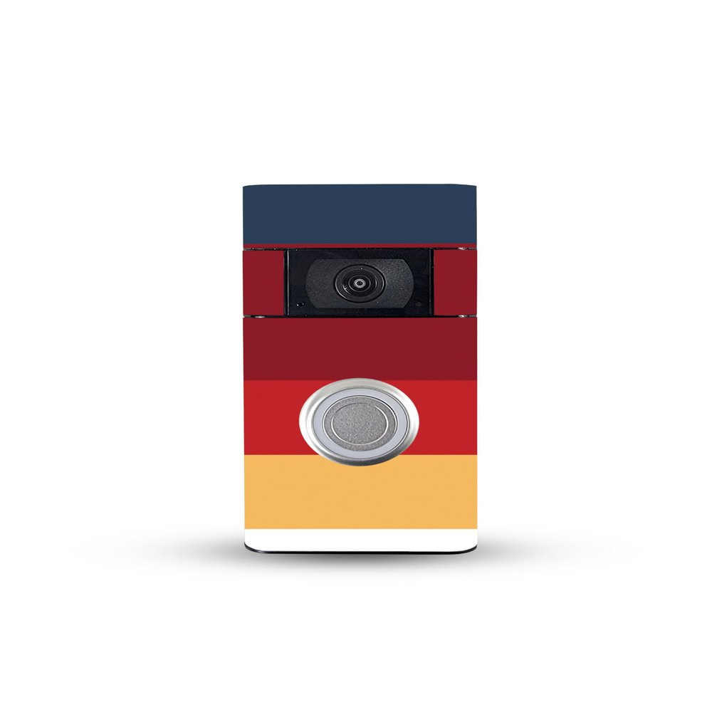 MightySkins Skin Compatible with Ring Video Doorbell (2nd Generation) - Vintage Lines | Protective, Durable, and Unique Vinyl Decal wrap Cover | Easy to Apply, Remove, and Change Styles