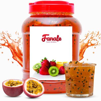 Fanale Premium Flavoring Jam for Bubble Tea | Passion Fruit Flavor Fruit Jam | for Boba Tea, Smoothie Paste, Slushes, Desserts | 9 pound (Pack of 4) | JAM004-CS
