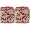2pcs Christmas Burlap Ribbon Red Ribbon Christmas Crafts Checkered Craft Floral Bows s Fabric Presents Colorful s for DIY Red Berries Linen view 1