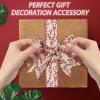 2pcs Christmas Burlap Ribbon Red Ribbon Christmas Crafts Checkered Craft Floral Bows s Fabric Presents Colorful s for DIY Red Berries Linen view 3
