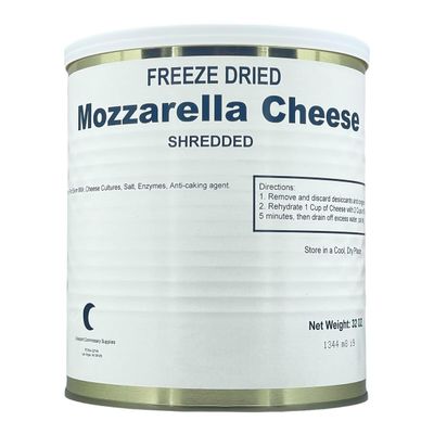 Military Surplus Freeze Dried Shredded Mozzarella Cheese  #10 Can  32 oz  25+ Year Shelf Life  Emergency Survival Food  Long-Term Storage  High Calcium  Ready to Use  Made in USA Pack of 1
