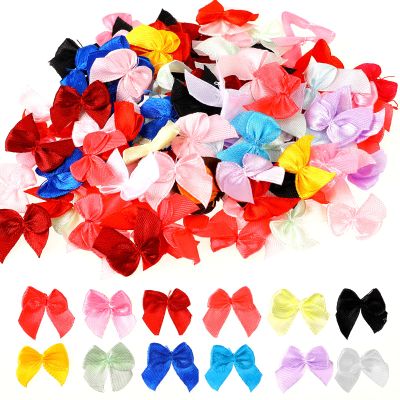 200 Pcs Small Bows for Crafts Satin Ribbon Bows Multicolor DIY Craft for Sewing Small Bow Crafts Decoration for Presents Flowers Bow Maker Hair Accessories for Wedding Randomly Mix Colors