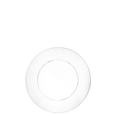 EcoQuality Disposable 6" inch Round Clear Plastic Plates - Glass Like Design Party Plates, Heavy Duty Small Disposable Dessert Plates, Salad Plate, Weddings, Serveware (100 PACK)