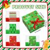 Blulu 12 Pack Christmas Gift Boxes with Lids Present Candy Cookie Boxes Christmas Gift Box with Ribbon Xmas Holiday Cupcakes Box for Pastries Donuts Treat Gifts Party Favors, 6.7 x 6.7 x 3.5 Inches view 2