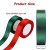 2 Pack Gift Ribbon, Christmas Ribbon, Gift Wrapping Ribbon,0.8 Inch Polyester Satin, Fabric Ribbon for Wrapping, Bow Making, Hair, Christmas Tree Decoration(75.5 Feet) (Red+Green) view 2