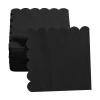 100 Pack Cocktail Napkin 2-Ply Scalloped Edged Dessert Napkins Folded 5 x 5 Inches Disposable Napkins for Dinner Wedding Birthday Party Bridal Anniversary Reception Event (Black) view 4