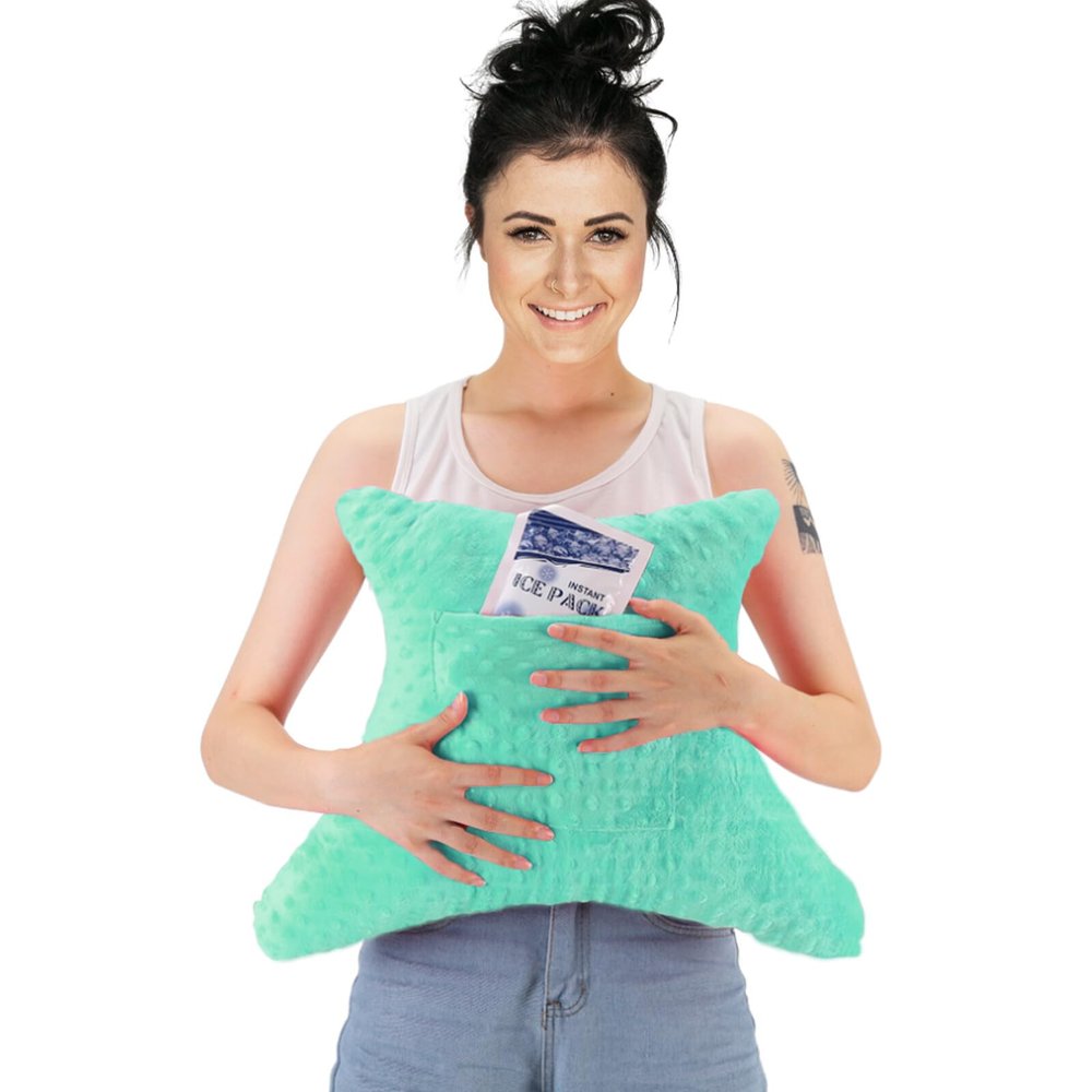 cococar Hysterectomy Recovery Pillow with Pocket, Post-Surgery Abdominal Support Cushion, C-Section & Tummy Tuck Pillow, Mastectomy and Hernia Surgery Comfort Pillow(Green)