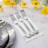 Goodluck 300 Pack Silver Plastic Forks, Heavy Duty Forks Disposable, Silver Plastic Cutlery Perfect for Weddings, Parties, Dinners (300PC) view 2
