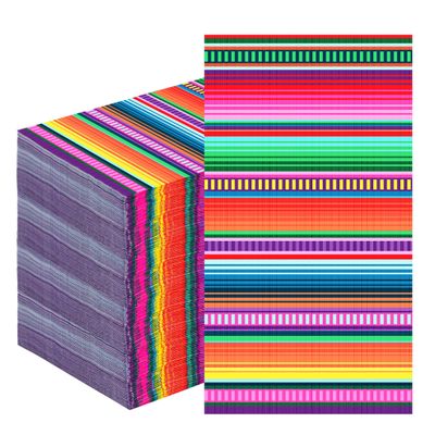 100 Pack Mexican Fiesta Guest Napkins Mexican Themed Colorful Disposable Dinner Napkins Mexico Fiesta Paper Hand Towel for Cinco De Mayo Tableware Baby Shower Birthday Party Decorations