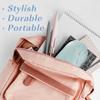 MoKo Double Eyeglass Case, 2 in 1 Double Sided Portable Glasses Case Contact Lens Case with Mirror Eye Glasses Carrying Bag Anti-Scratch Sunglasses Pouch Protective Eyewear, Blue Water Color view 3