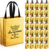 36 Pcs Thank You Reusable Gift Bags Employee Appreciation Gift Bags Sometimes You Forget You're Awesome Team Appreciation Gift for Employee Teacher Student Coworker Secretary Assistant Gift(Gold) view 1