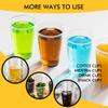 RACETOP 500 Pack 9 oz Plastic Cups, Clear Disposable Plastic Cups Bulk, Cold Drinking Party Cup, Transparent for Wedding, Thanksgiving, Christmas, Party view 2