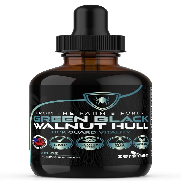Zenmen Green Black Walnut Organic Tincture - Tick Immune Support and Guard Vitality, Source of Antioxidants, Promote Healty Liver - Made in The USA