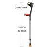 Safety Crutches Classic Crutches 10 Levels Height Adjustable Folding Canes Open Cuffs Walking Sticks Walking Cane Fashion Crutch Comfortable view 2