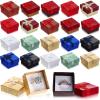 Bucherry 72 Pcs Ring Boxes 1.6 x 1.6 In Hard Cardboard Jewelry Box with Ribbon Bow Small Jewelry Gift Cases for Small Business(Vibrant Color) view 1