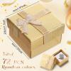 Bucherry 72 Pcs Ring Boxes 1.6 x 1.6 In Hard Cardboard Jewelry Box with Ribbon Bow Small Jewelry Gift Cases for Small Business(Vibrant Color) view 2
