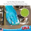 LOLA Scrub N Wipe Boss, 3 Pack, Non-Scratch Scrubbing, 2-Sided Sponge, Remove Debris, Firm in Cold Water/Flexible in Warm Water, Made in USA view 4