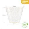 50PCS 9oz Glitter Plastic Cups for Party, Disposable Gold Cups, Plastic Cocktail Glasses for Wedding Thanksgiving, Christmas, and Parties view 3
