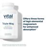 Vital Nutrients Triple Magnesium Complex Supplement - Vegan Magnesium Glycinate, Malate & Oxide 250mg - Easily Absorbed Magnesium Supplement for Stress, Muscle, Heart, Bone Support - 180 Capsules view 3