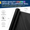 PerkHomy Colored Cellophane Wrap Roll 16" x 100' 3 Mil Thick Cellophane For Gift Basket Treats Goodie Wrapping Craft Flower Bouquet Plastic (Black, 100ft (16in Width)) view 2
