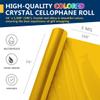PerkHomy Colored Cellophane Wrap Roll 16" x 100' 3 Mil Thick Cellophane For Gift Basket Treats Goodie Wrapping Craft Flower Bouquet Plastic (Gold, 100ft (16in Width)) view 2