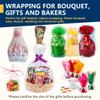 PerkHomy Colored Cellophane Wrap Roll 16" x 100' 3 Mil Thick Cellophane For Gift Basket Treats Goodie Wrapping Craft Flower Bouquet Plastic (Gold, 100ft (16in Width)) view 3