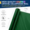 PerkHomy Colored Cellophane Wrap Roll 16" x 100' 3 Mil Thick Cellophane For Gift Basket Treats Goodie Wrapping Craft Flower Bouquet Plastic (Green, 100ft (16in Width)) view 2