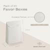 Boxes Craftory Pack of 20 Party Favor Boxes (6.69 x 2.75 x 9.25 inch) - Ideal for Wedding, Bridal Shower Gifts and Baby Shower - White Floral view 2
