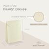 Boxes Craftory Pack of 20 Party Favor Boxes (6.69 x 2.75 x 9.25 inch) - Ideal for Wedding Favor Boxes, Christmas Gift Boxes and Bridal Shower Gift Bags | Light Ivory White Silk view 2