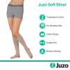 Juzo Soft Silver 20-30 mmHg Compression Stockings, Microdot Silicone Band, Knee High, Closed Toe | Compression Socks for Tired, Aching or Swollen Legs, Moderate Varicosities | Beige, X-Large (V) Short view 4