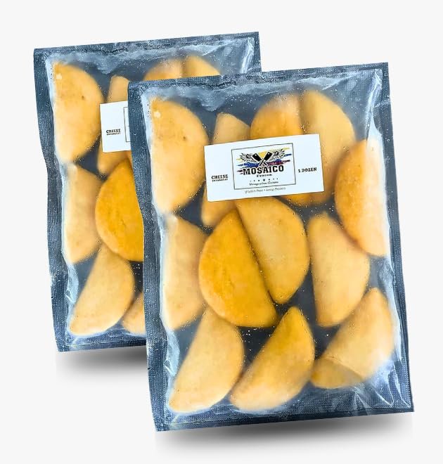 Mosaico Frozen Mini Empanadas Gluten Free by Mosaico Venezuelan Cusine (24 Count) (Ham and Cheese)