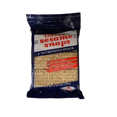 Loucks Sesame Snaps - Nutty, Sweet, and Crunchy Treats 3.7 Oz (pack of 3)