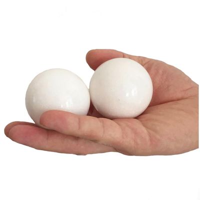 RCSTOONE 1.4 Inch White Stone Baoding Balls, Massage Marble Balls for Hand Therapy, Stress Relief and Fingers and Wrist Exercise, Polished Fitness Hand Balls, M52