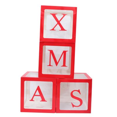 ABOOFAN 1set Christmas Balloon Box Festive Party Supplies for Decorations Easy to Assemble for Home Office Garden Warm Atmosphere for Xmas Celebrations