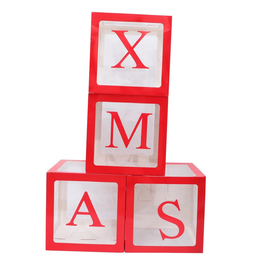 ABOOFAN 1set Christmas Balloon Box Festive Party Supplies for Decorations Easy to Assemble for Home Office Garden Warm Atmosphere for Xmas Celebrations