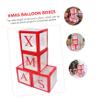 ABOOFAN 1set Christmas Balloon Box Festive Party Supplies for Decorations Easy to Assemble for Home Office Garden Warm Atmosphere for Xmas Celebrations view 4