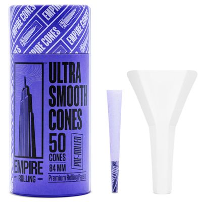 Empire Rolling Purple Pre-Rolled Cones 50 Count, 1.25" Size, Natural Fibers, Eco-Friendly Packaging